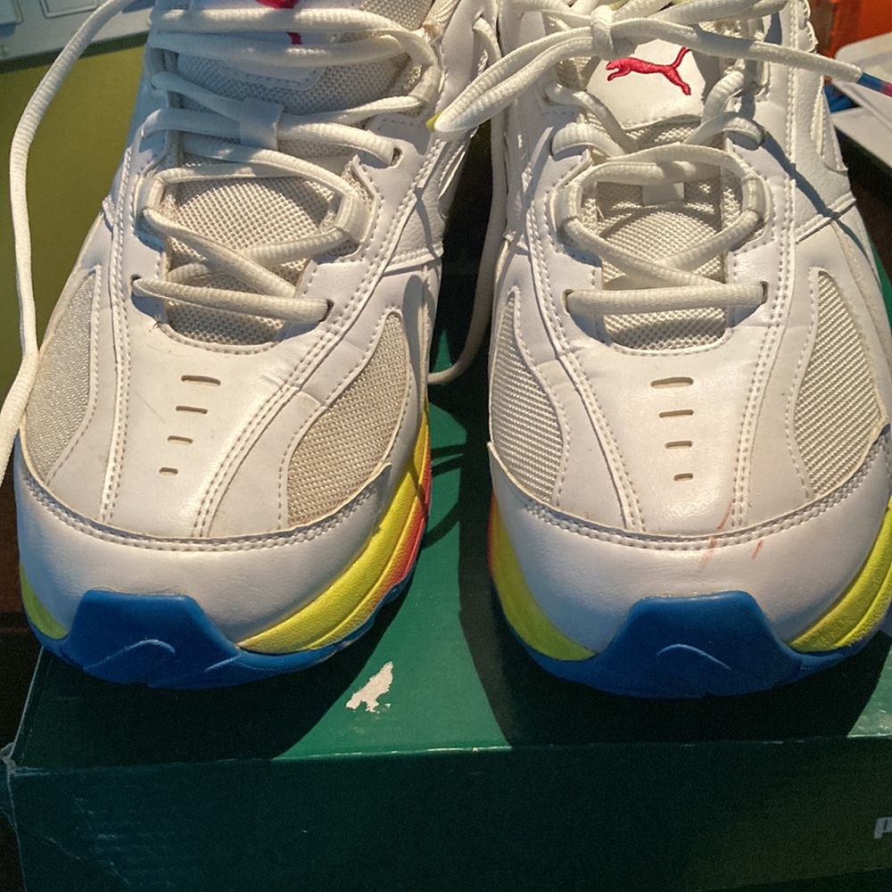 Puma Men's White Multicolor Sneakers